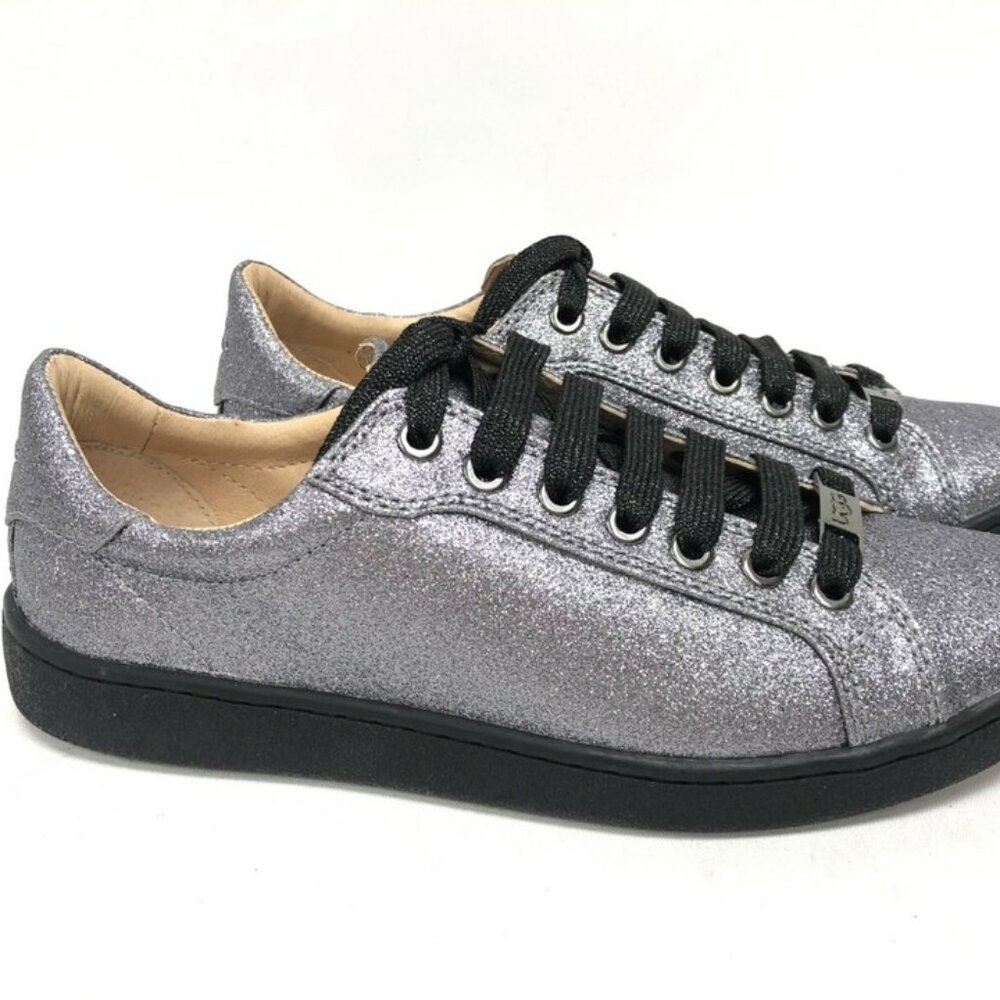UGG Australia Milo Glitter Black Gunmetal Sneakers Tennis Shoes 1100213 Sz 8.5 - Picture 7 of 10